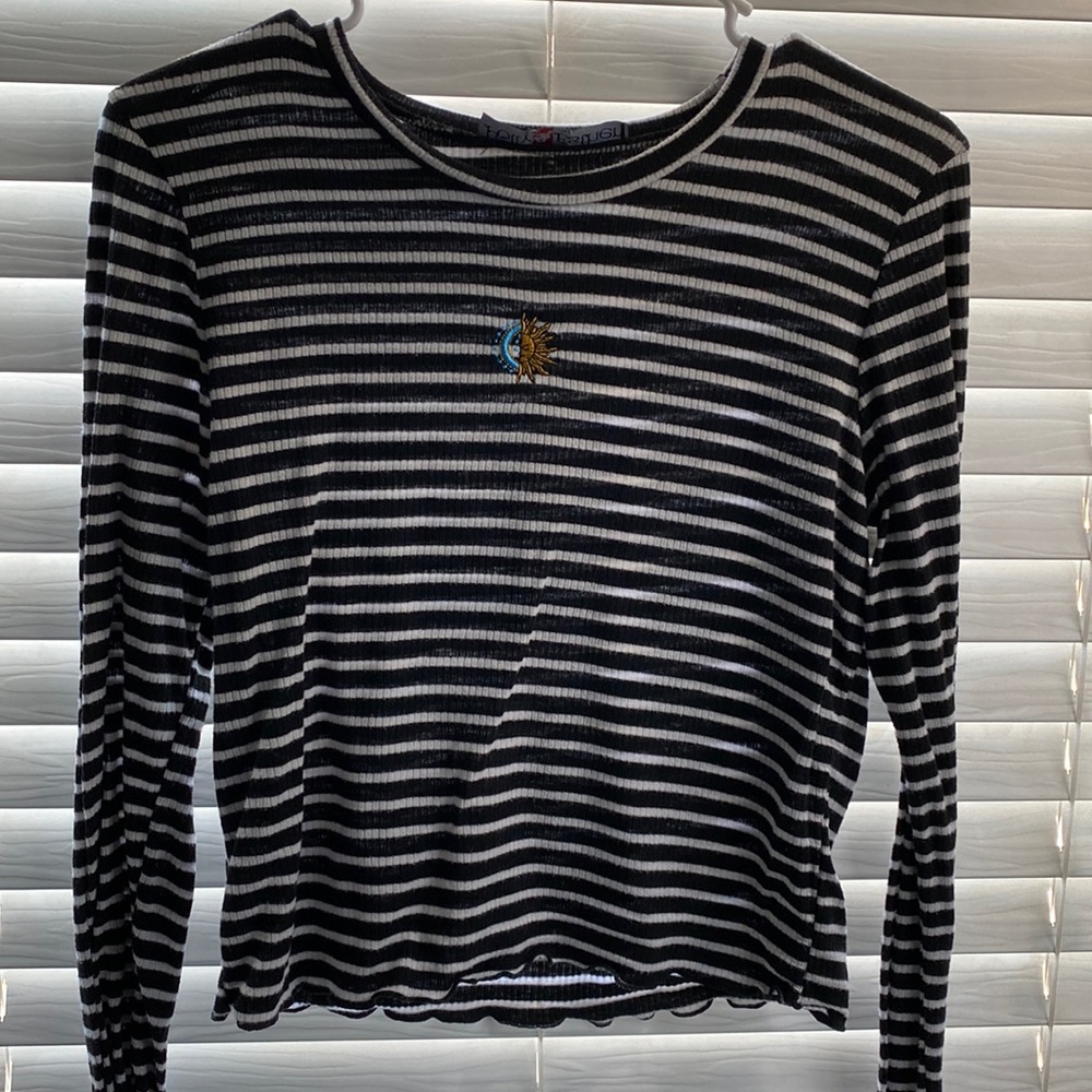 sun & moon striped long sleeve